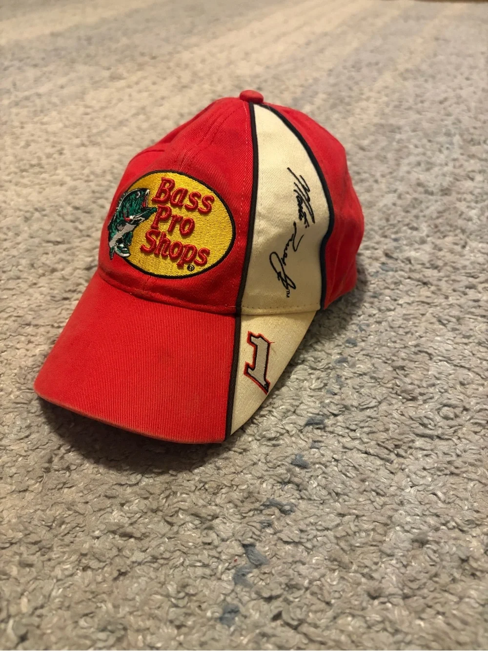 Vtg Winners Circle Martin Truex Jr 1 Bass Pro Shops NASCAR Hat Cap Adjustable Re